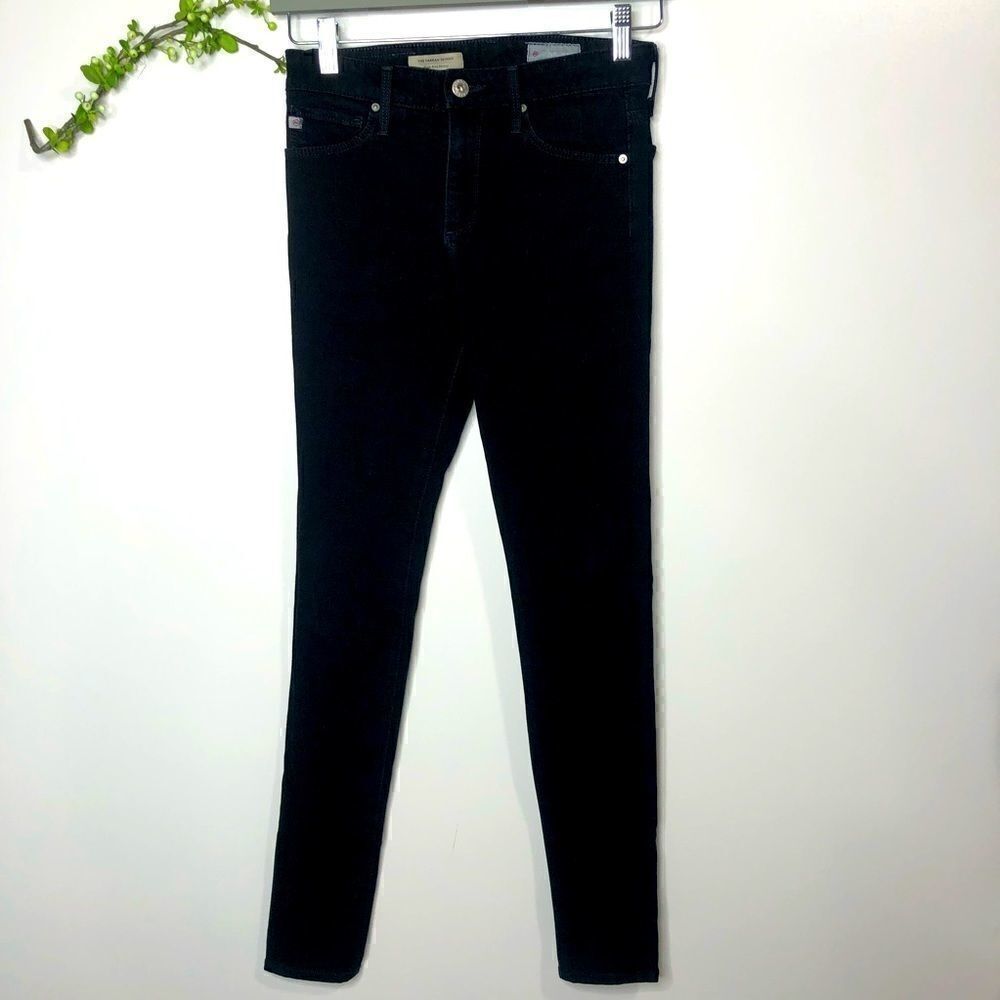 AG Jeans The Farrah High Rise Skinny Dark Blue